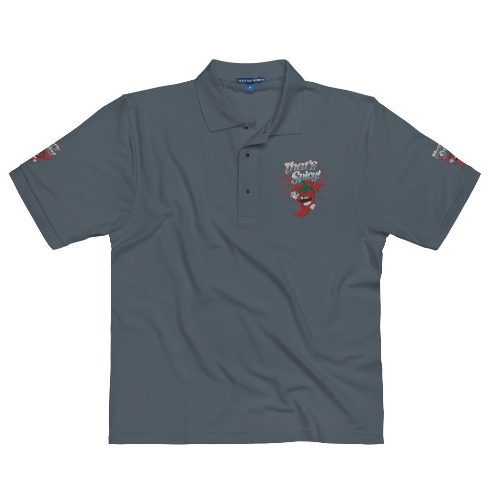 Men's Premium Polo Embroidered - That's Spicy