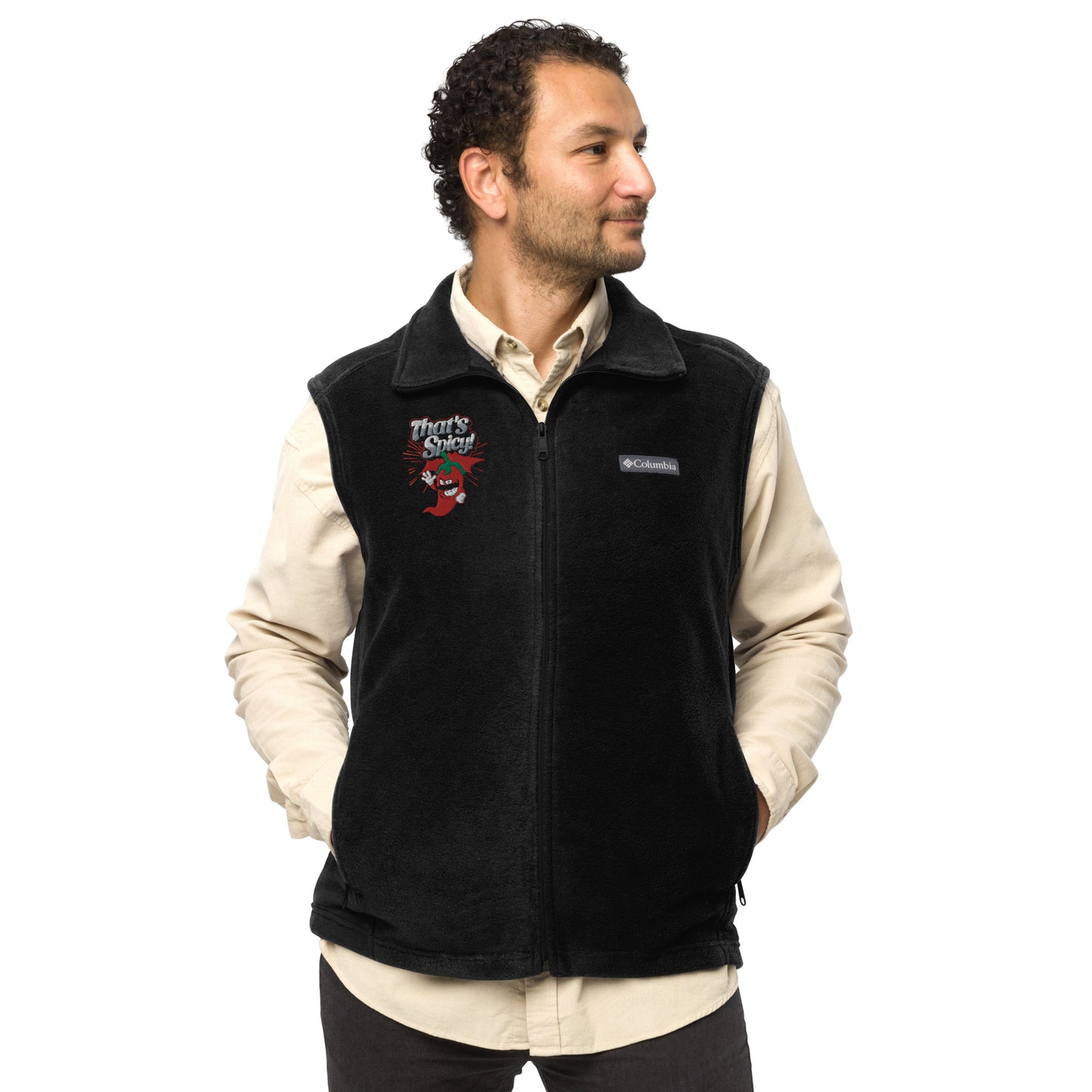 Men’s Columbia fleece vest Embroidered - That's Spicy